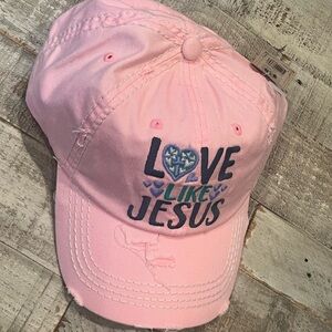 Pink Embroidered Cap